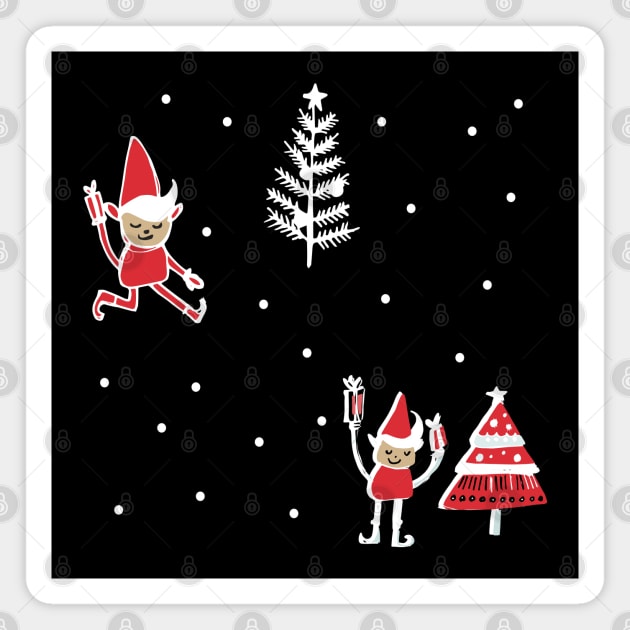 Christmas Elf Magnet by bruxamagica